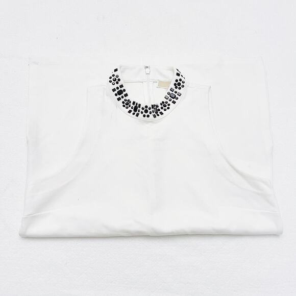 Michael Kors White Bead Accent Halter Top SZ M - Picture 8 of 8